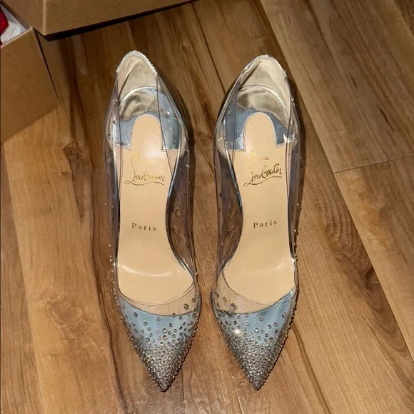 Christian Louboutin Degrastrass Silver Women's Shoes - Picture 4 of 10